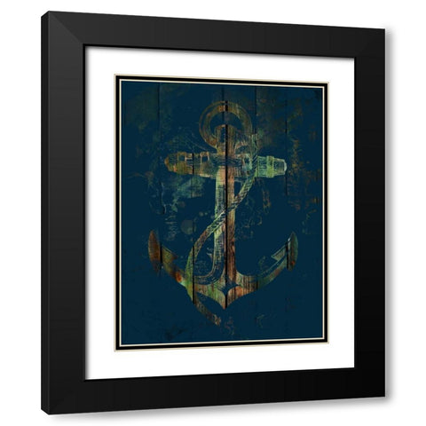 Anchors Away 2 Black Modern Wood Framed Art Print with Double Matting by Lewis, Sheldon