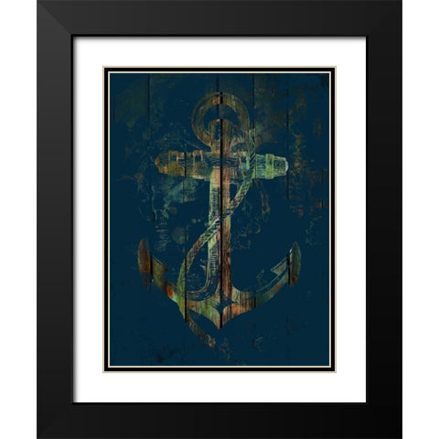 Anchors Away 2 Black Modern Wood Framed Art Print with Double Matting by Lewis, Sheldon