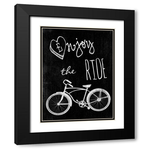 Enjoy The Ride Black Modern Wood Framed Art Print with Double Matting by Lewis, Sheldon