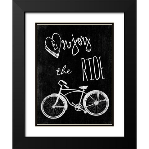 Enjoy The Ride Black Modern Wood Framed Art Print with Double Matting by Lewis, Sheldon