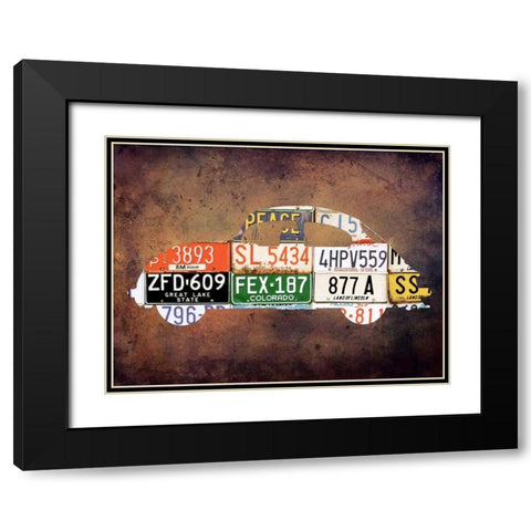 Travel On Route 66 Black Modern Wood Framed Art Print with Double Matting by Lewis, Sheldon