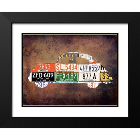 Travel On Route 66 Black Modern Wood Framed Art Print with Double Matting by Lewis, Sheldon