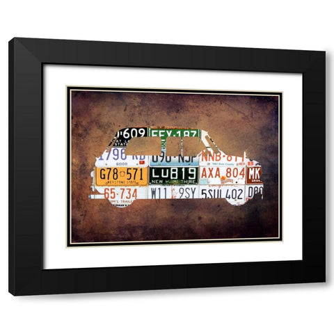 Travel Route 66 Black Modern Wood Framed Art Print with Double Matting by Lewis, Sheldon