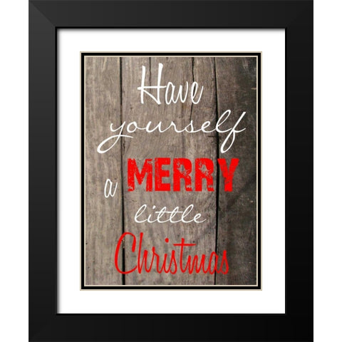 Bright Christmas Black Modern Wood Framed Art Print with Double Matting by Lewis, Sheldon