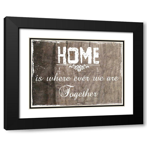 Our Loving Home Black Modern Wood Framed Art Print with Double Matting by Lewis, Sheldon