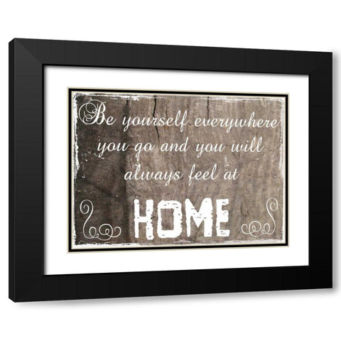 Be At Home Black Modern Wood Framed Art Print with Double Matting by Lewis, Sheldon