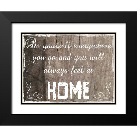 Be At Home Black Modern Wood Framed Art Print with Double Matting by Lewis, Sheldon