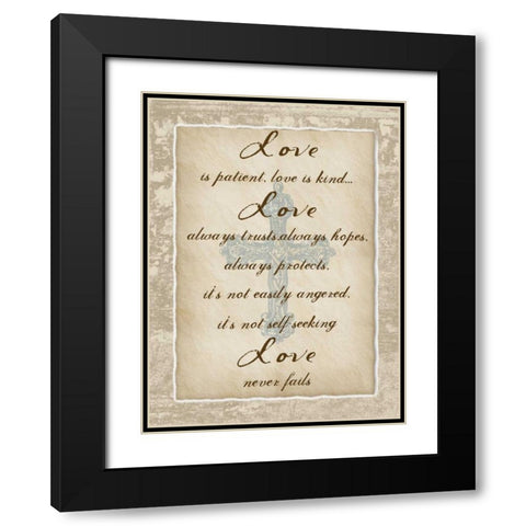 Patient Love Black Modern Wood Framed Art Print with Double Matting by Lewis, Sheldon