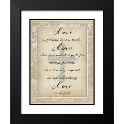 Patient Love Black Modern Wood Framed Art Print with Double Matting by Lewis, Sheldon