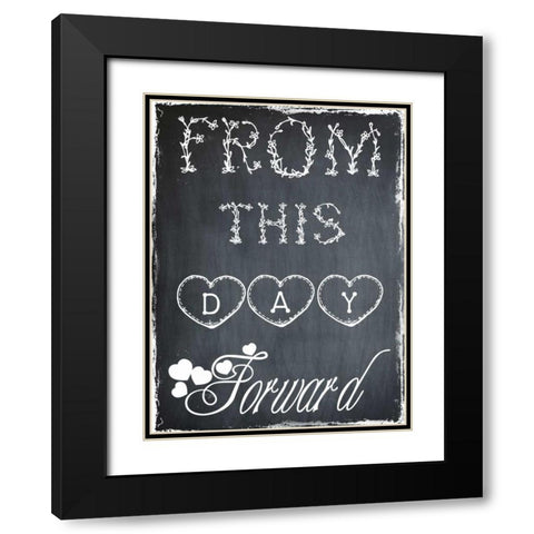 This Day Forward Black Modern Wood Framed Art Print with Double Matting by Lewis, Sheldon