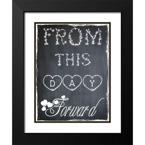 This Day Forward Black Modern Wood Framed Art Print with Double Matting by Lewis, Sheldon