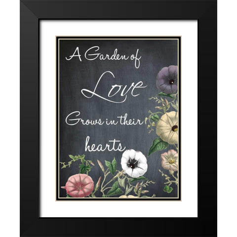 A Garden Of Love Black Modern Wood Framed Art Print with Double Matting by Lewis, Sheldon