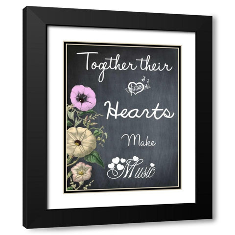 Music From The Heart Black Modern Wood Framed Art Print with Double Matting by Lewis, Sheldon