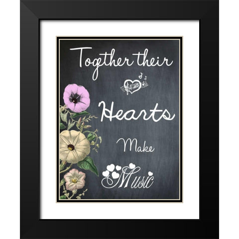 Music From The Heart Black Modern Wood Framed Art Print with Double Matting by Lewis, Sheldon