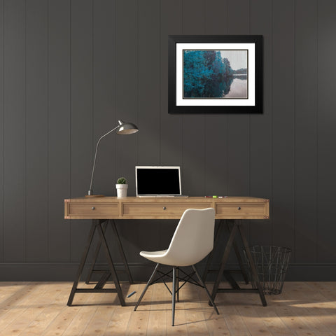 Blue Bayou Black Modern Wood Framed Art Print with Double Matting by Lewis, Sheldon