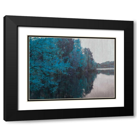 Blue Bayou Black Modern Wood Framed Art Print with Double Matting by Lewis, Sheldon