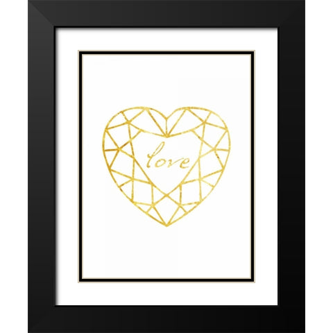Love Wire Black Modern Wood Framed Art Print with Double Matting by Lewis, Sheldon
