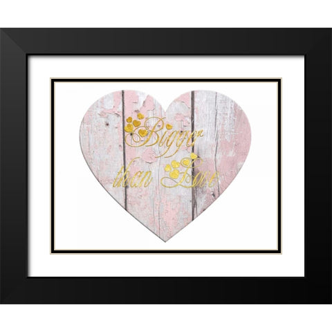 Bigger Than Love Black Modern Wood Framed Art Print with Double Matting by Lewis, Sheldon