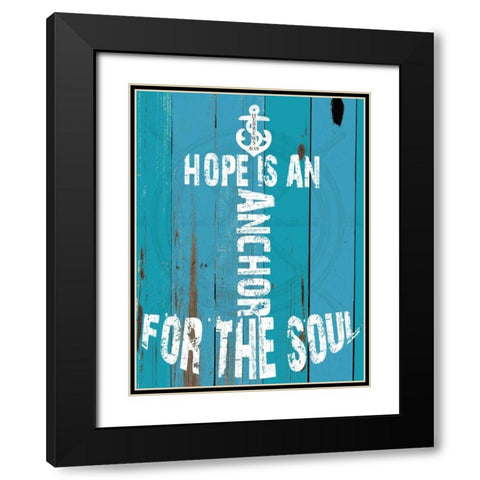 Hebrews 6-19 Black Modern Wood Framed Art Print with Double Matting by Lewis, Sheldon