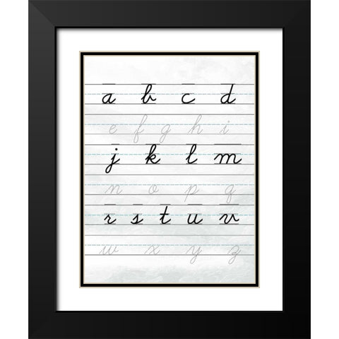 A to Z Penmanship Black Modern Wood Framed Art Print with Double Matting by Lewis, Sheldon
