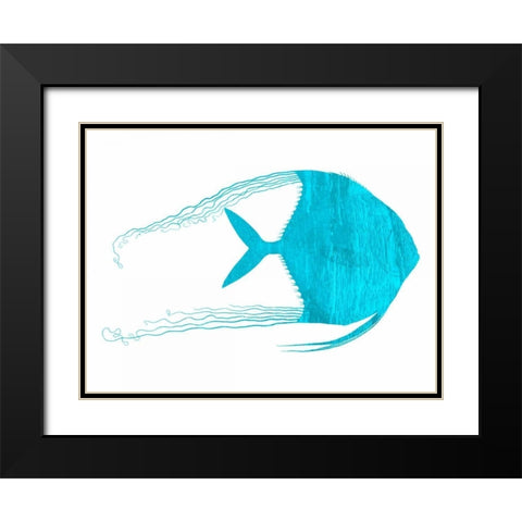 Blue Angel Black Modern Wood Framed Art Print with Double Matting by Lewis, Sheldon