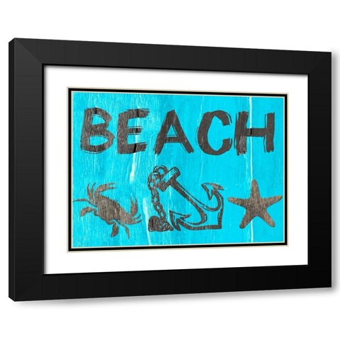 Tales From The Deep Blue Black Modern Wood Framed Art Print with Double Matting by Lewis, Sheldon