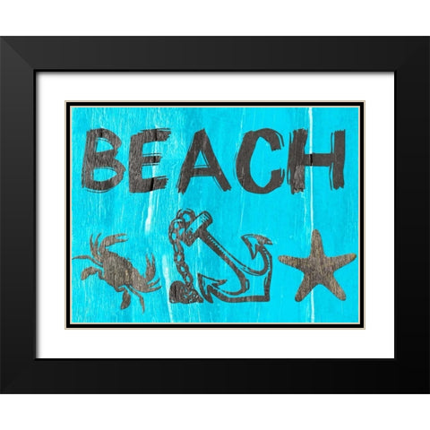 Tales From The Deep Blue Black Modern Wood Framed Art Print with Double Matting by Lewis, Sheldon
