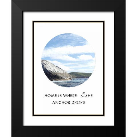 Where The Anchor Drops Black Modern Wood Framed Art Print with Double Matting by Lewis, Sheldon