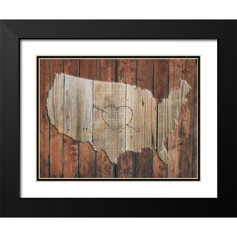 Heart And Home Black Modern Wood Framed Art Print with Double Matting by Lewis, Sheldon