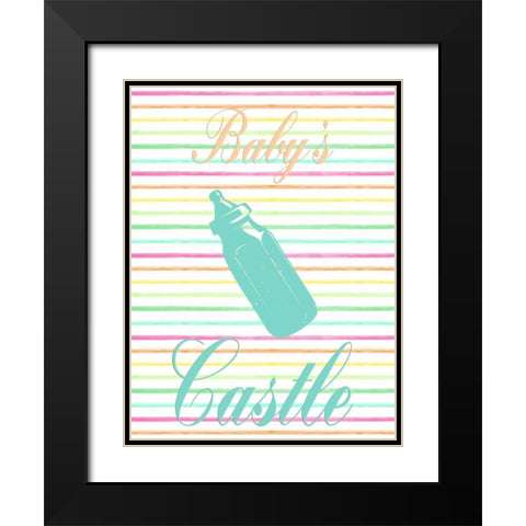 Babys Castle Black Modern Wood Framed Art Print with Double Matting by Lewis, Sheldon