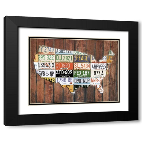 American Freeway Black Modern Wood Framed Art Print with Double Matting by Lewis, Sheldon