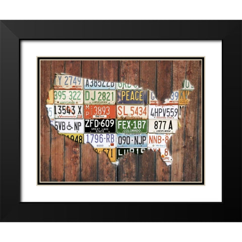 American Freeway Black Modern Wood Framed Art Print with Double Matting by Lewis, Sheldon
