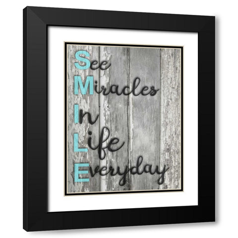 Smile Black Modern Wood Framed Art Print with Double Matting by Lewis, Sheldon