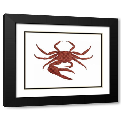 Crustation Pattern 1 Black Modern Wood Framed Art Print with Double Matting by Lewis, Sheldon