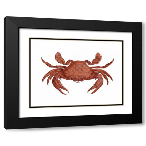 Crustation Pattern 2 Black Modern Wood Framed Art Print with Double Matting by Lewis, Sheldon