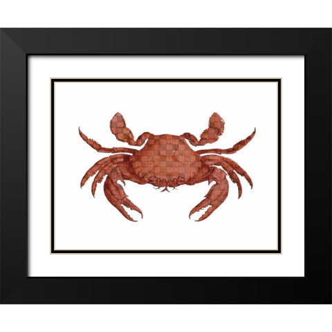 Crustation Pattern 2 Black Modern Wood Framed Art Print with Double Matting by Lewis, Sheldon