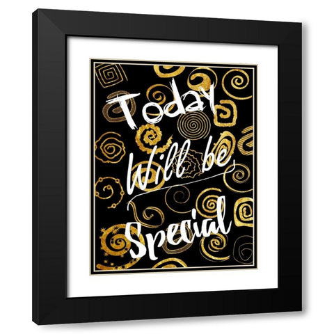Today Is Golden Black Modern Wood Framed Art Print with Double Matting by Lewis, Sheldon