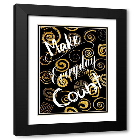Everyday Is Golden Black Modern Wood Framed Art Print with Double Matting by Lewis, Sheldon