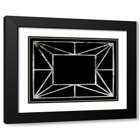 Transitional Geo Black Modern Wood Framed Art Print with Double Matting by Lewis, Sheldon