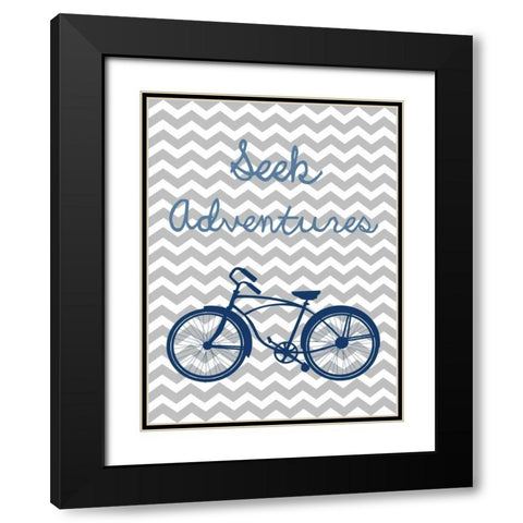 Seek Adventures Black Modern Wood Framed Art Print with Double Matting by Lewis, Sheldon
