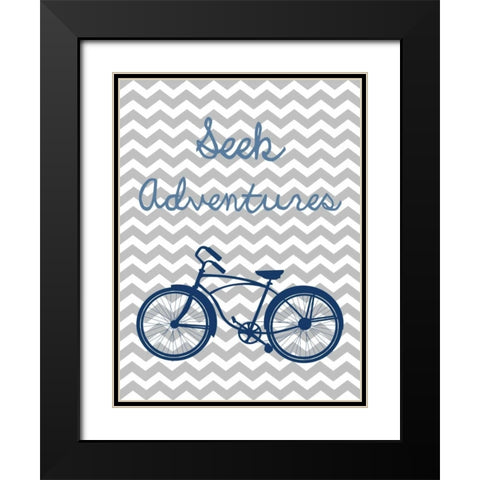 Seek Adventures Black Modern Wood Framed Art Print with Double Matting by Lewis, Sheldon