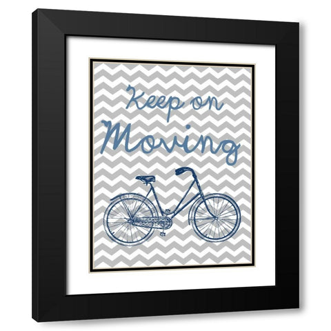 Keep On Moving Black Modern Wood Framed Art Print with Double Matting by Lewis, Sheldon