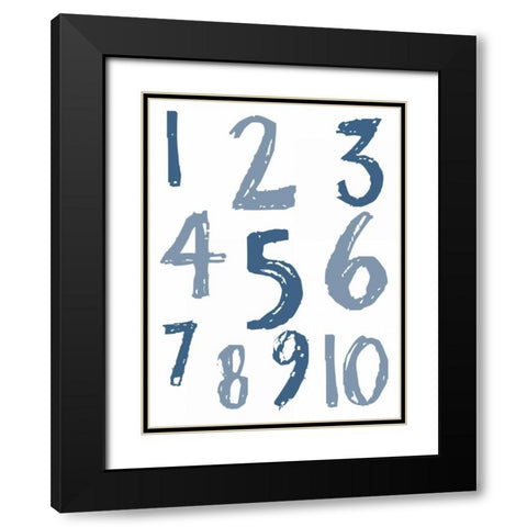 Whats Your Number Black Modern Wood Framed Art Print with Double Matting by Lewis, Sheldon