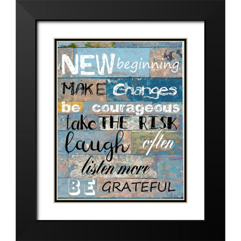Words To Live By 2 Black Modern Wood Framed Art Print with Double Matting by Lewis, Sheldon