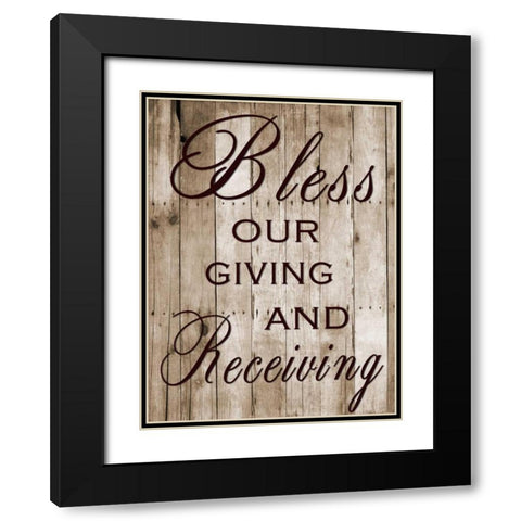 Our Giving Black Modern Wood Framed Art Print with Double Matting by Lewis, Sheldon