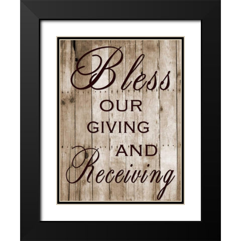 Our Giving Black Modern Wood Framed Art Print with Double Matting by Lewis, Sheldon