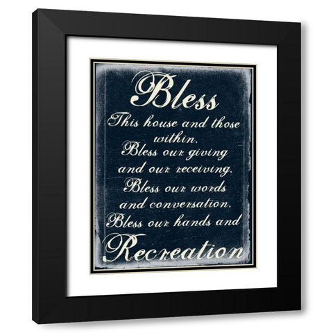 Bless B Black Modern Wood Framed Art Print with Double Matting by Lewis, Sheldon
