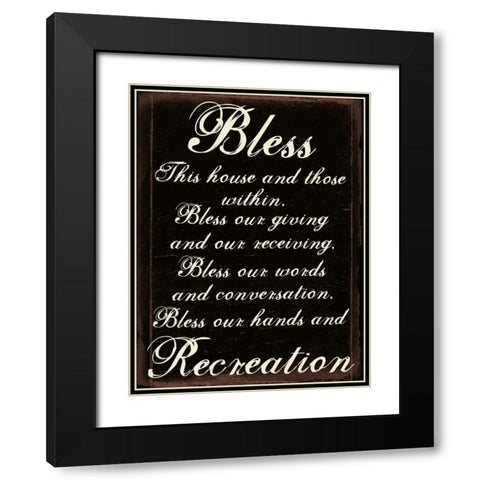Bless A Black Modern Wood Framed Art Print with Double Matting by Lewis, Sheldon
