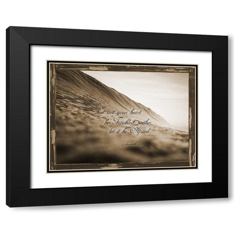 Jeremiah 33-3 Black Modern Wood Framed Art Print with Double Matting by Lewis, Sheldon