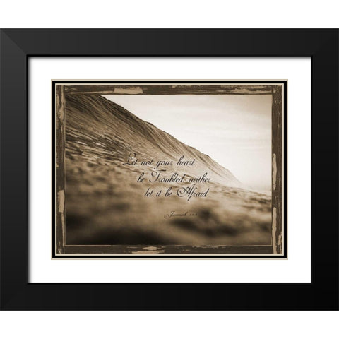 Jeremiah 33-3 Black Modern Wood Framed Art Print with Double Matting by Lewis, Sheldon